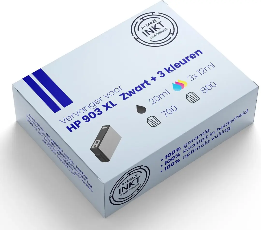 Huismerk HP 903 XL (T6M15AE) 4-Kleuren voordeelbundel Zwart, Cyan, Magenta, Yell