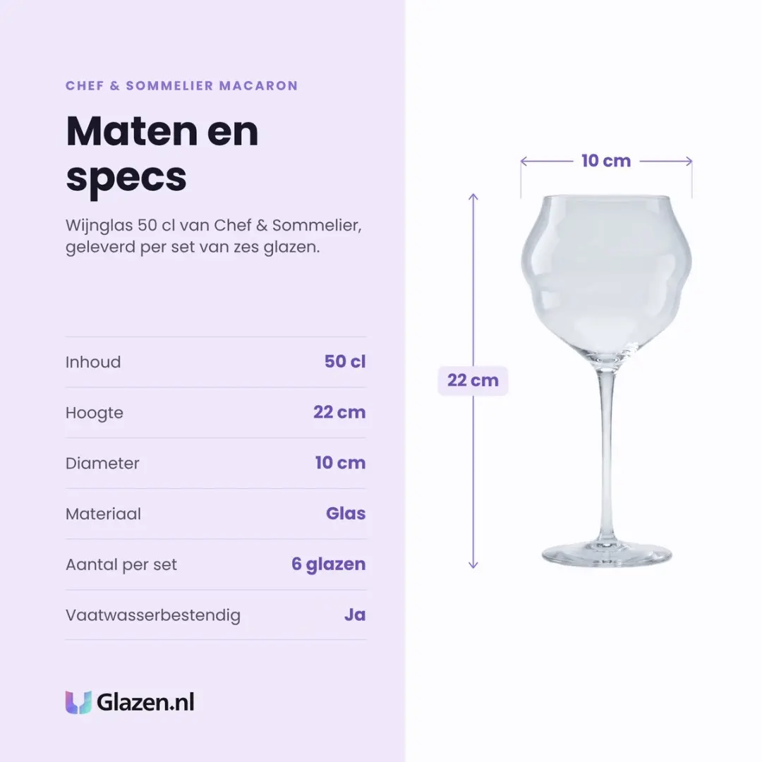 Chef & Sommelier Macaron Wijnglas 50cl - 6 Stuks