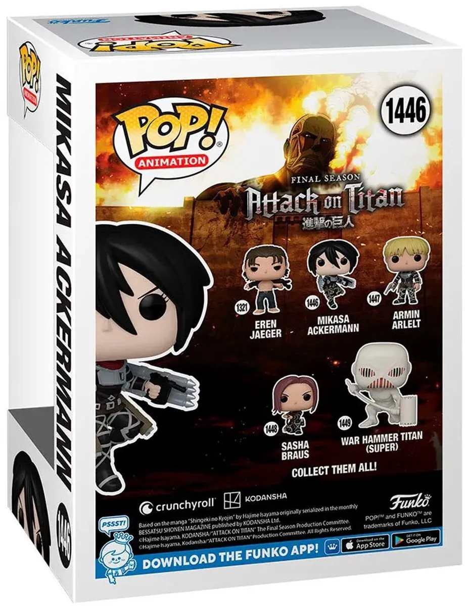 Funko Pop Animation Attack on Titan Mikasa Ackermann #1446 - Multi