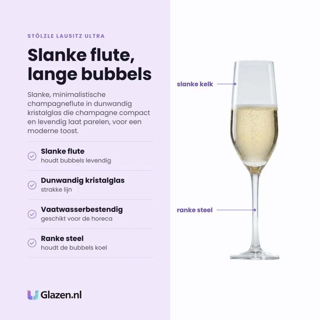 Stölzle Lausitz Ultra Champagneglas 19cl - 6 Stuks