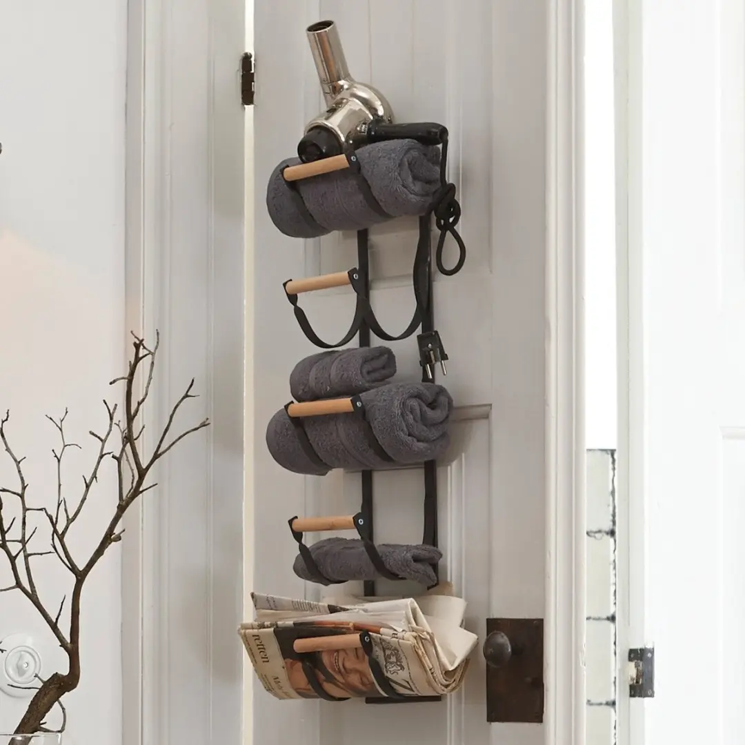 Loberon Utica Wandorganizer - Zwart