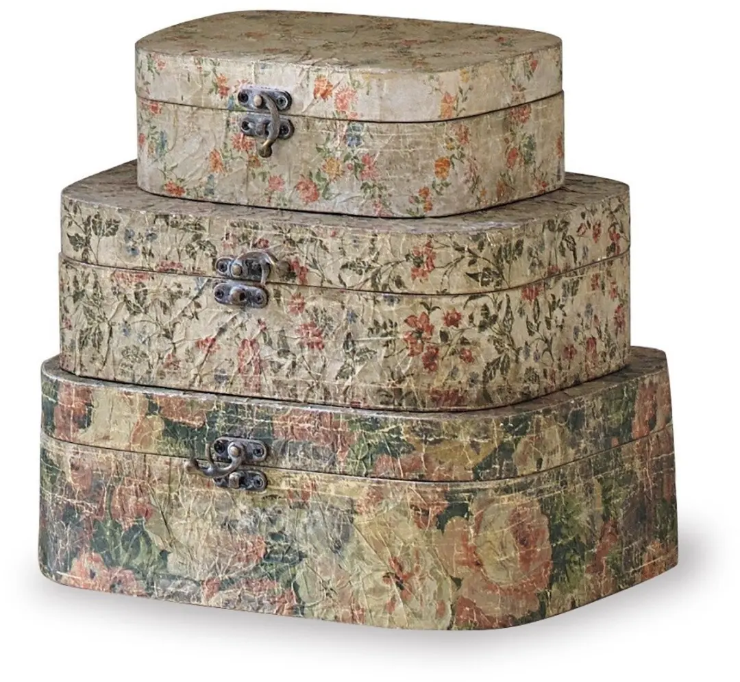 Loberon Emmylou Bont Doos Set - 3 Stuks