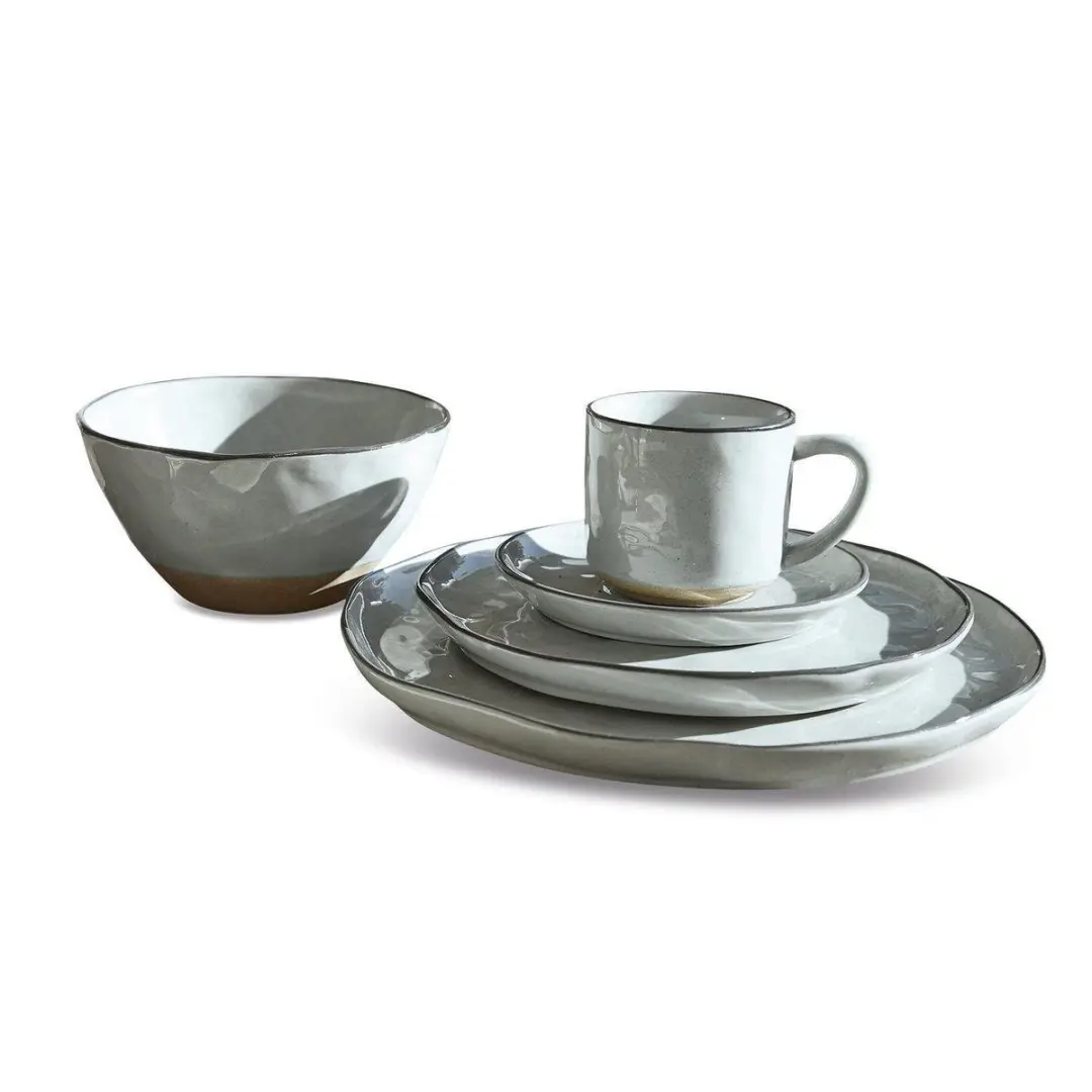 Loberon Biarré Servies Grijs - 30-delig