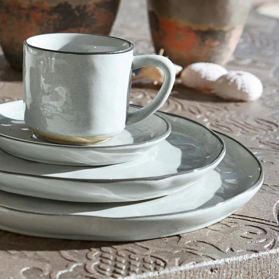 Loberon Biarré Servies Grijs - 30-delig