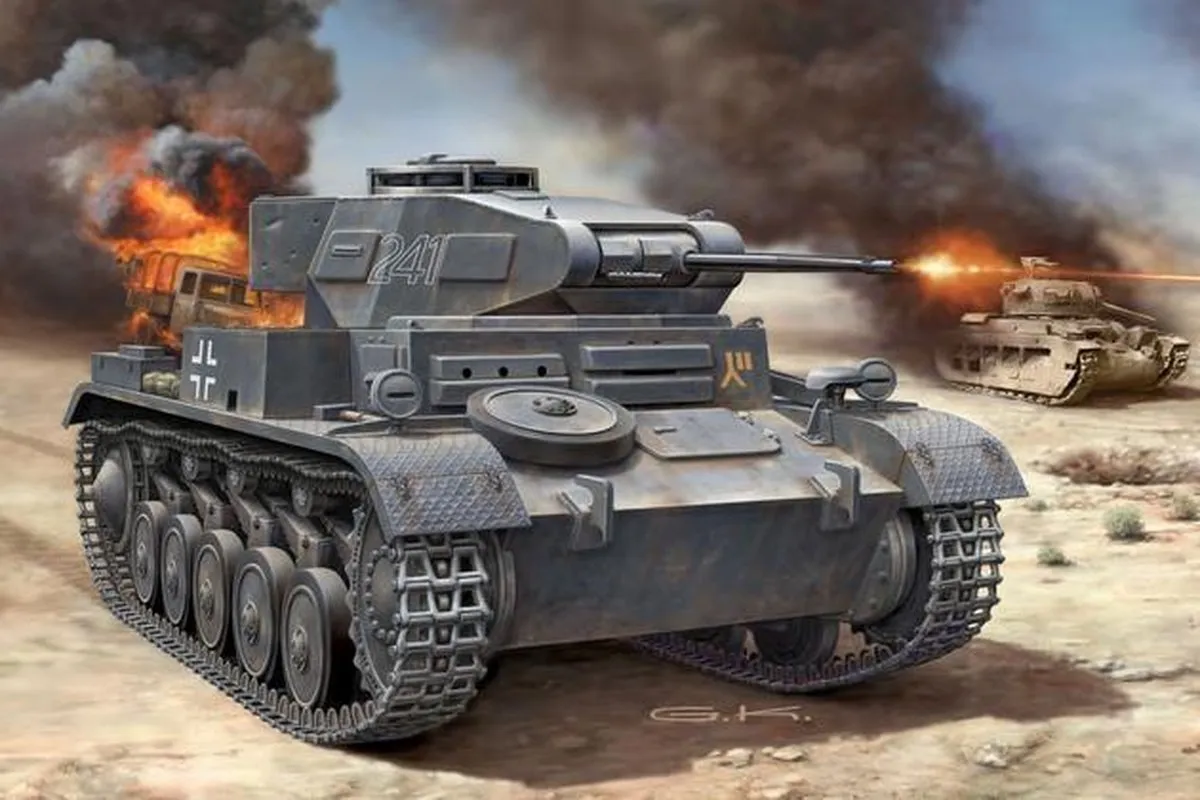 Revell PzKpfw II Ausf. F Tank 1:72 Modelbouwpakket - 61 Onderdelen - Multi