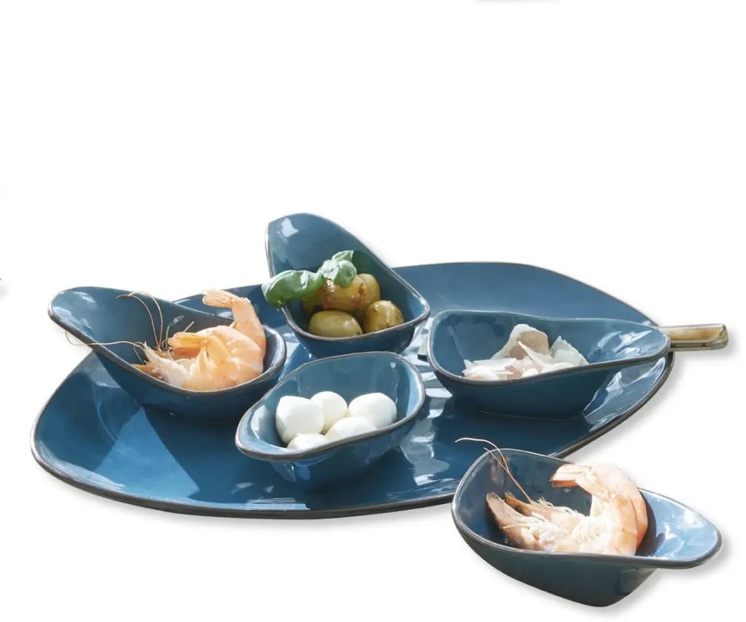 Loberon Serveerschaal Biarré Blauw