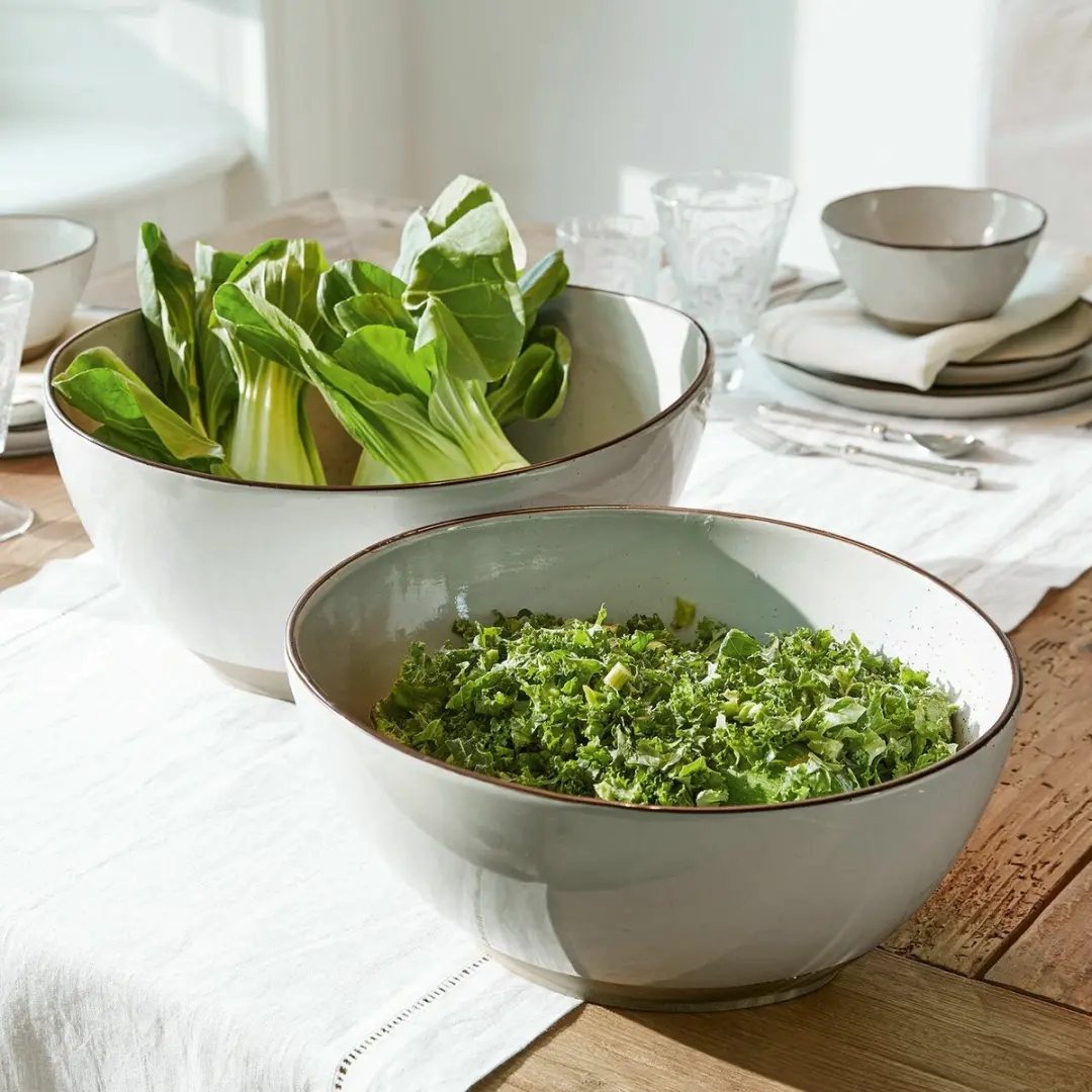 Loberon Saladekomset Biarré Grijs - 2 Stuks - afbeelding 6 van 6