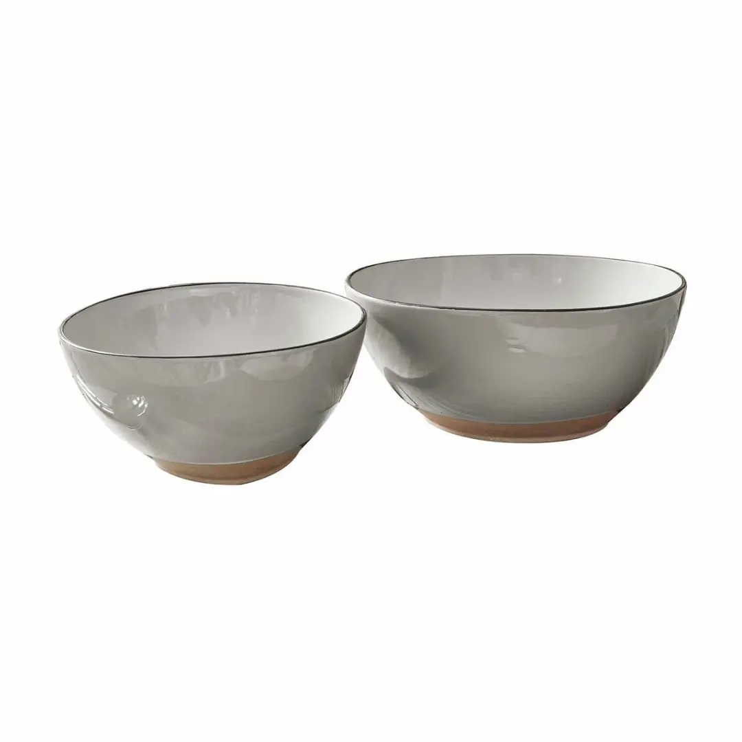 Loberon Saladekomset Biarré Grijs - 2 Stuks