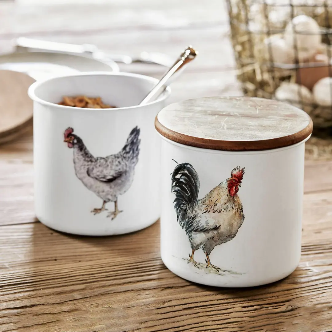 Loberon Nobles Pot Set 2 Stuks - 13,5cm - Suiker/Thee/Koekjes