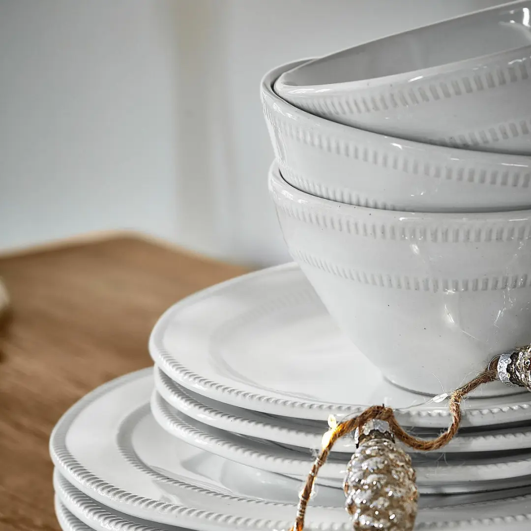 Loberon Alentejo Servies - 12-delig wit