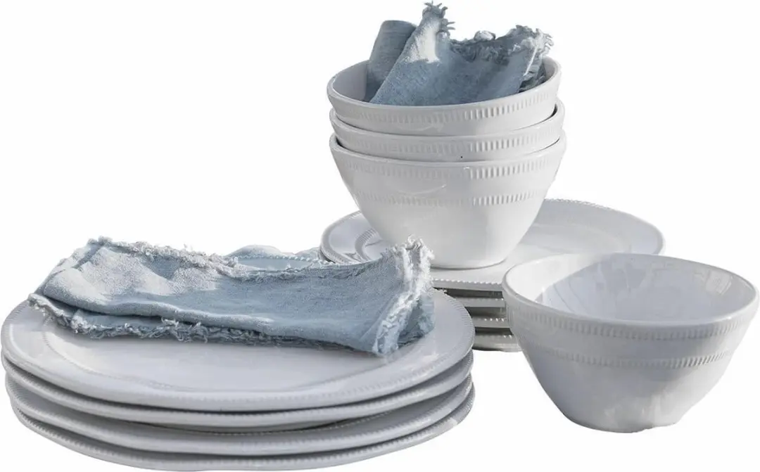 Loberon Alentejo Servies - 12-delig wit