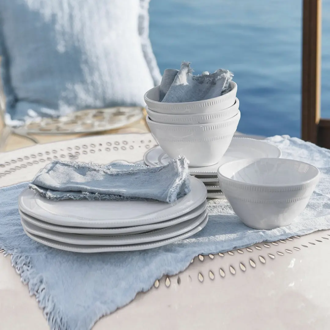 Loberon Alentejo Servies - 12-delig wit