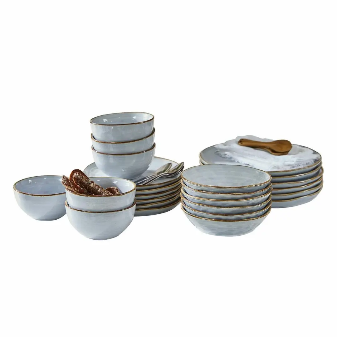 Loberon Veena Blauw Servies Set