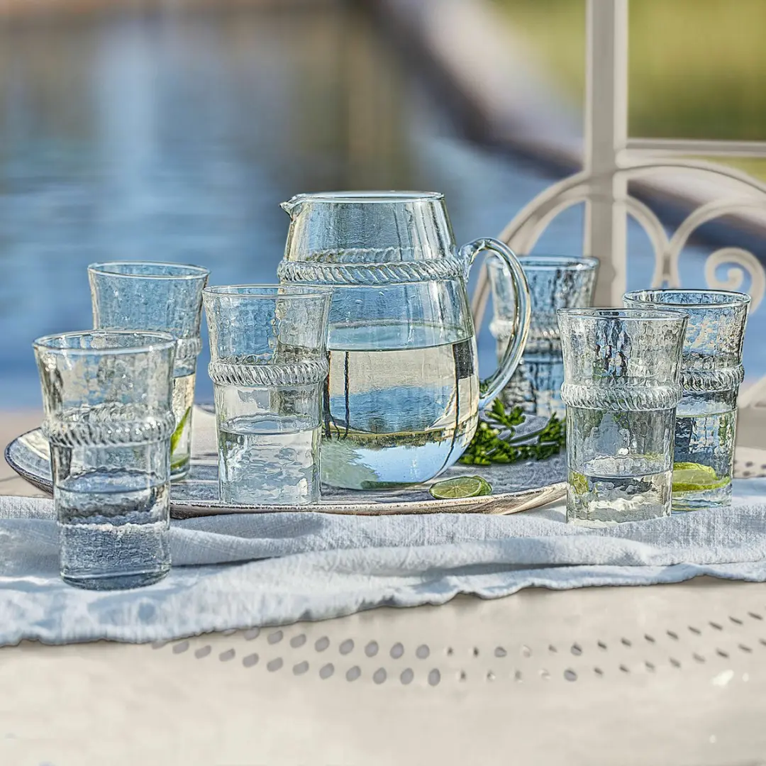Loberon Beiras Glas Set - 6 Stuks Ø8.5cm Heldere Glazen