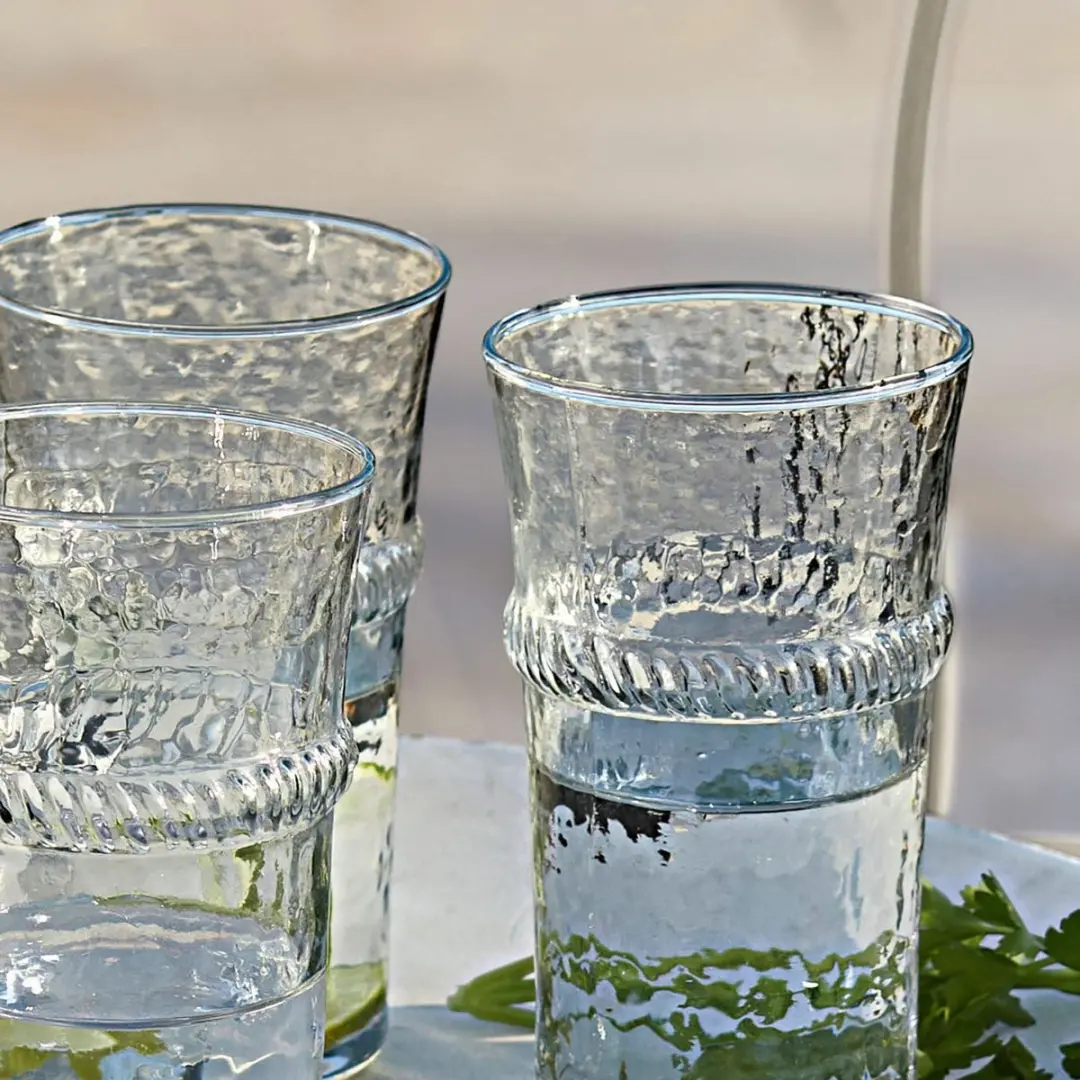Loberon Beiras Glas Set - 6 Stuks Ø8.5cm Heldere Glazen