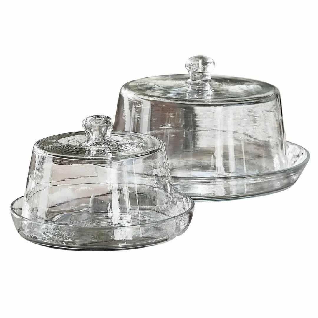 Loberon Taartstolp Set 2x - Ø32cm - Heldere kunststof