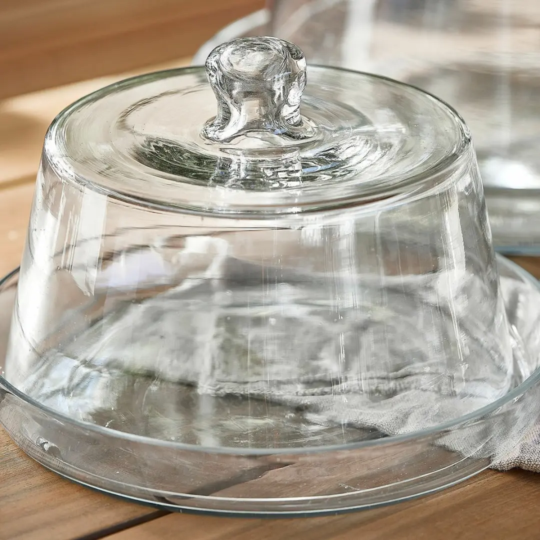 Loberon Taartstolp Set 2x - Ø32cm - Heldere kunststof