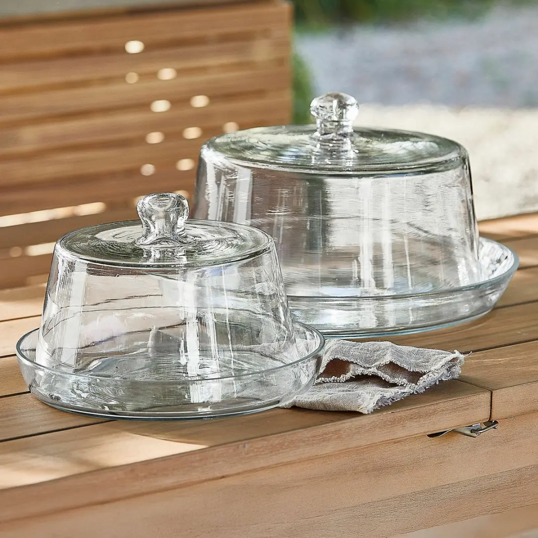 Loberon Taartstolp Set 2x - Ø32cm - Heldere kunststof