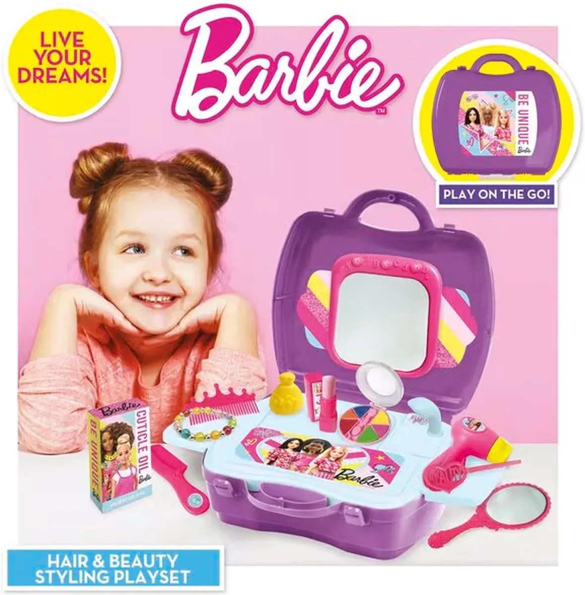 Barbie Haar- en Schoonheidsset - 10-delig - Multicolor