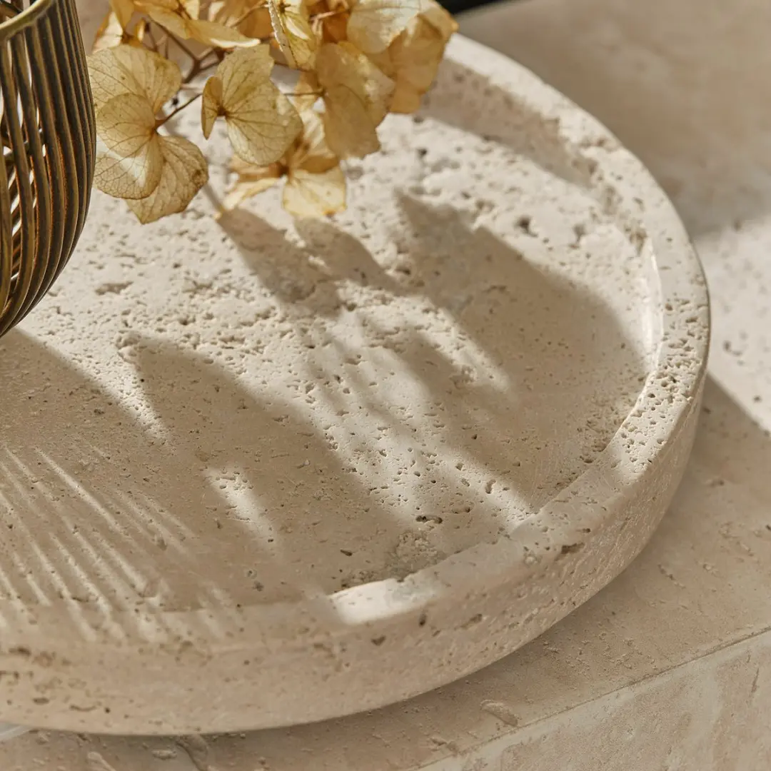 Loberon Caleneuve Dienblad - 25,5 cm - Beige