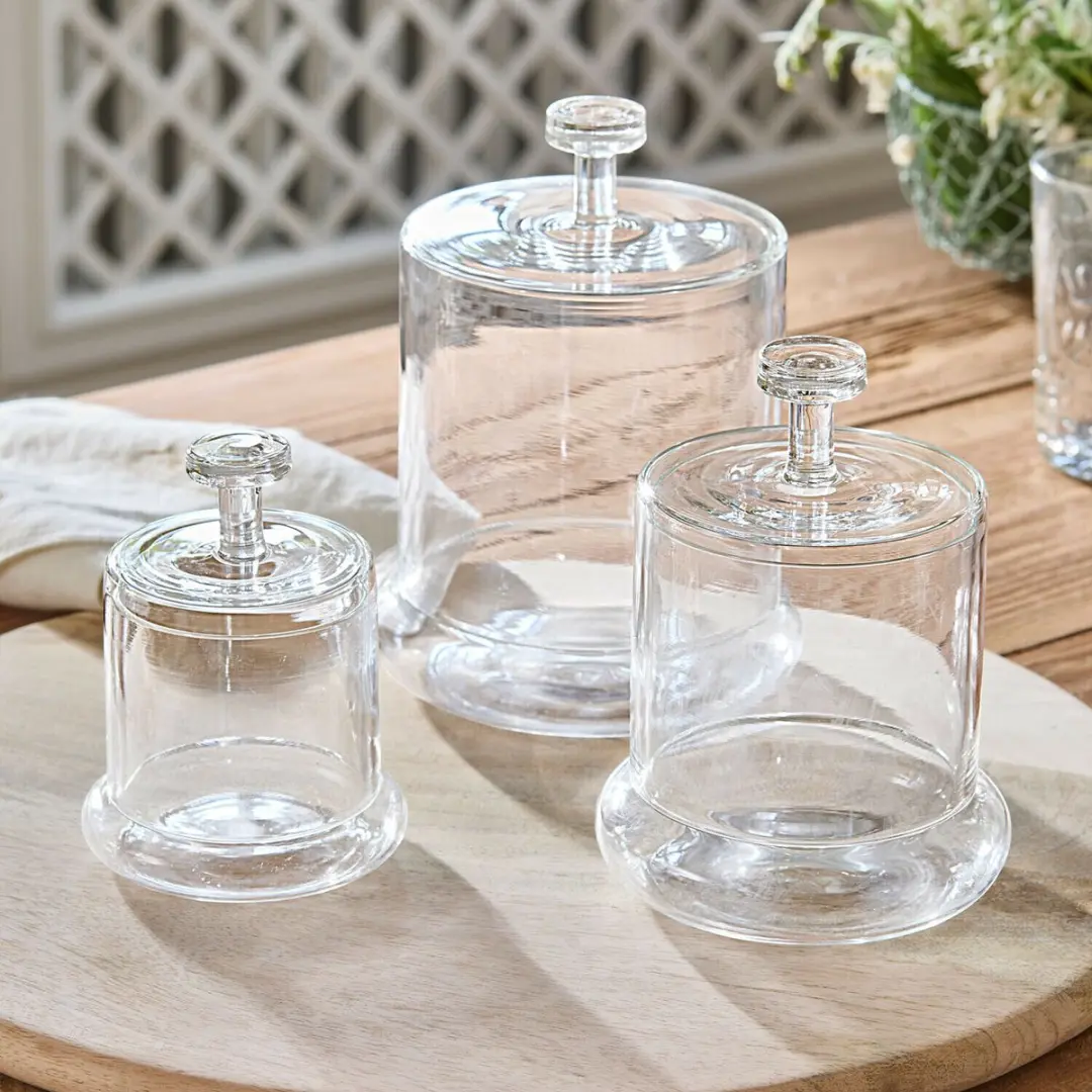 Loberon Glazen Pot Set 3 Stuks - Helder