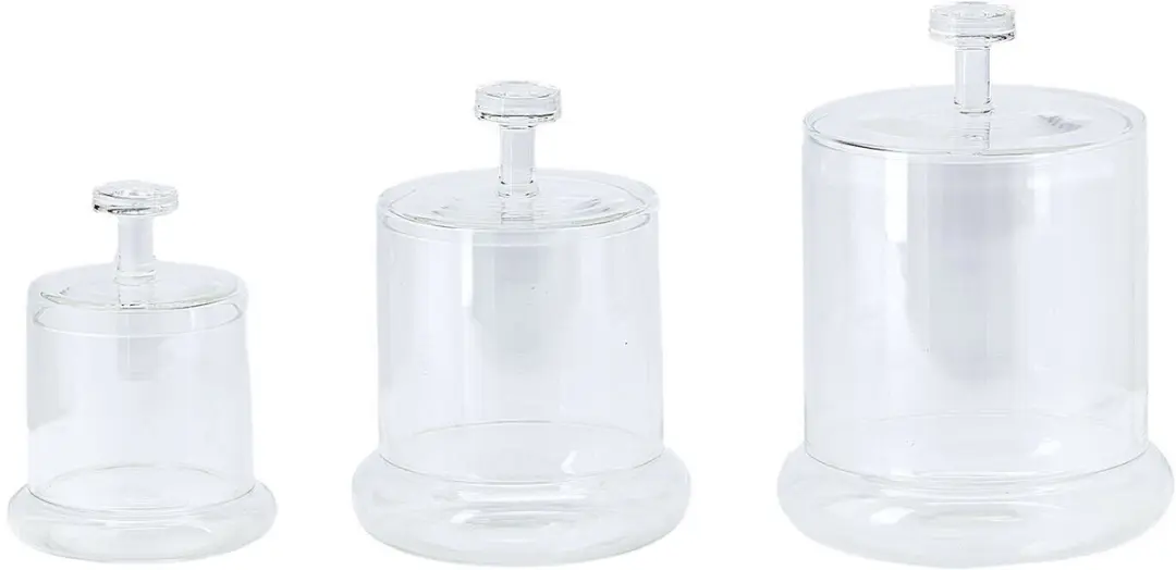 Loberon Glazen Pot Set 3 Stuks