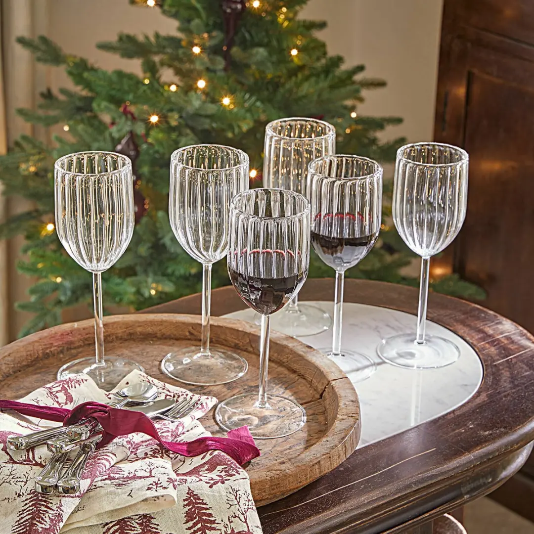 Loberon Bavella Glas Set - 6 Stuks Ø8cm Heldere