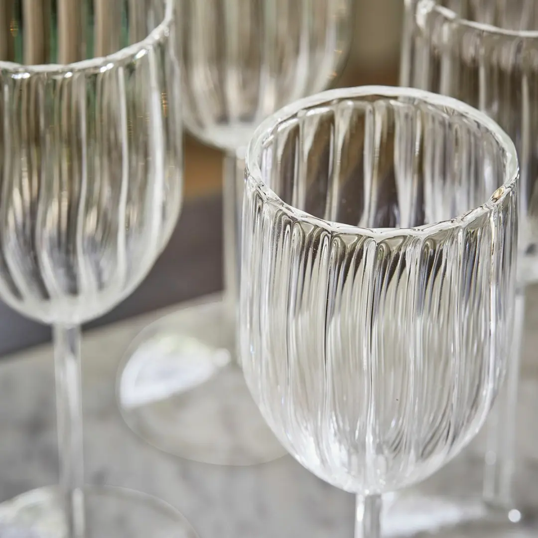 Loberon Bavella Glas Set - 6 Stuks Ø8cm Heldere