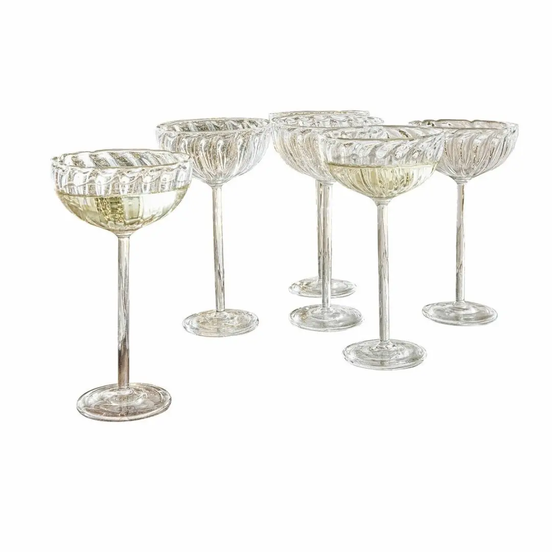 Loberon Bavella Glas Set - 6 Stuks Ø8cm Heldere - afbeelding 6 van 6
