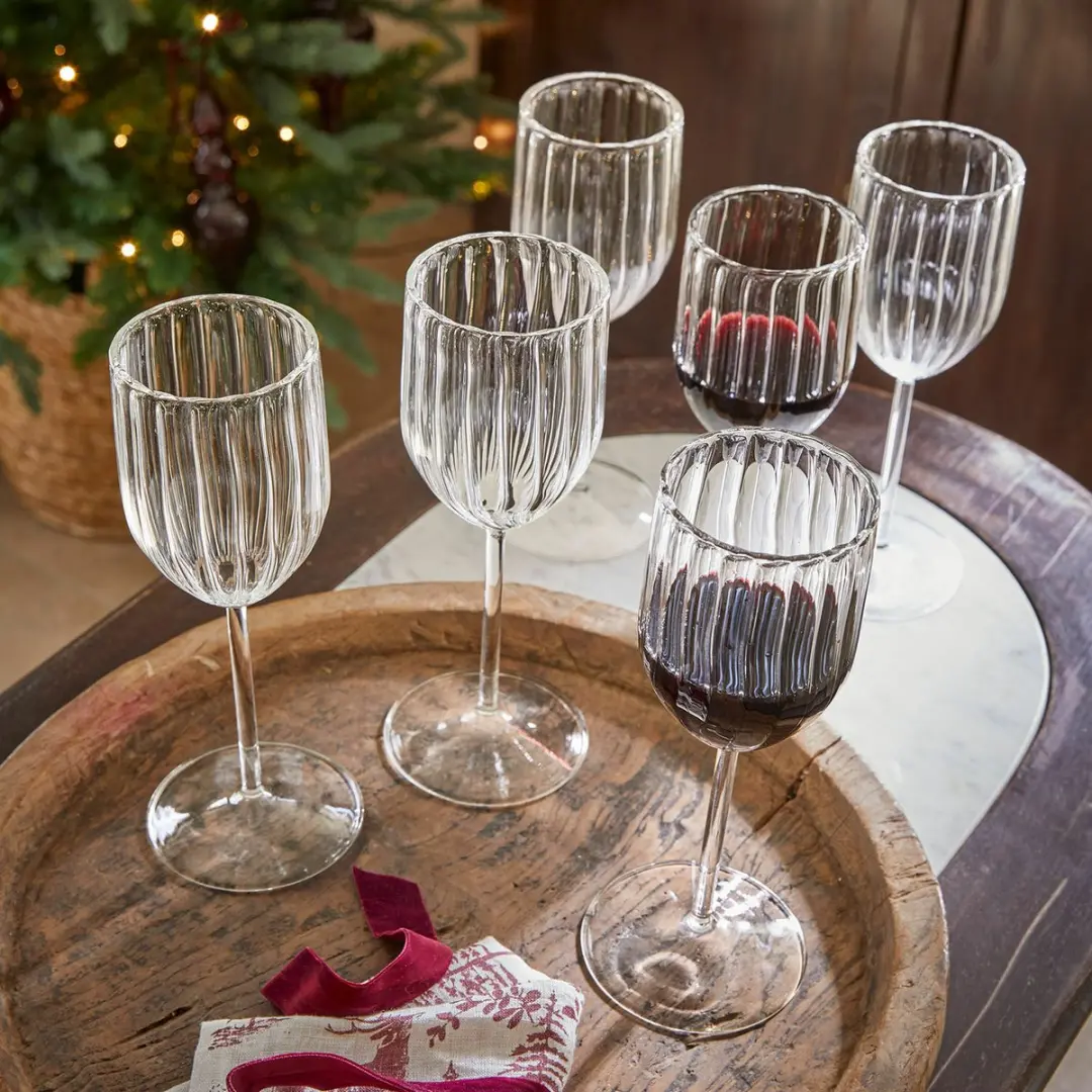Loberon Bavella Glas Set - 6 Stuks Ø8cm Heldere