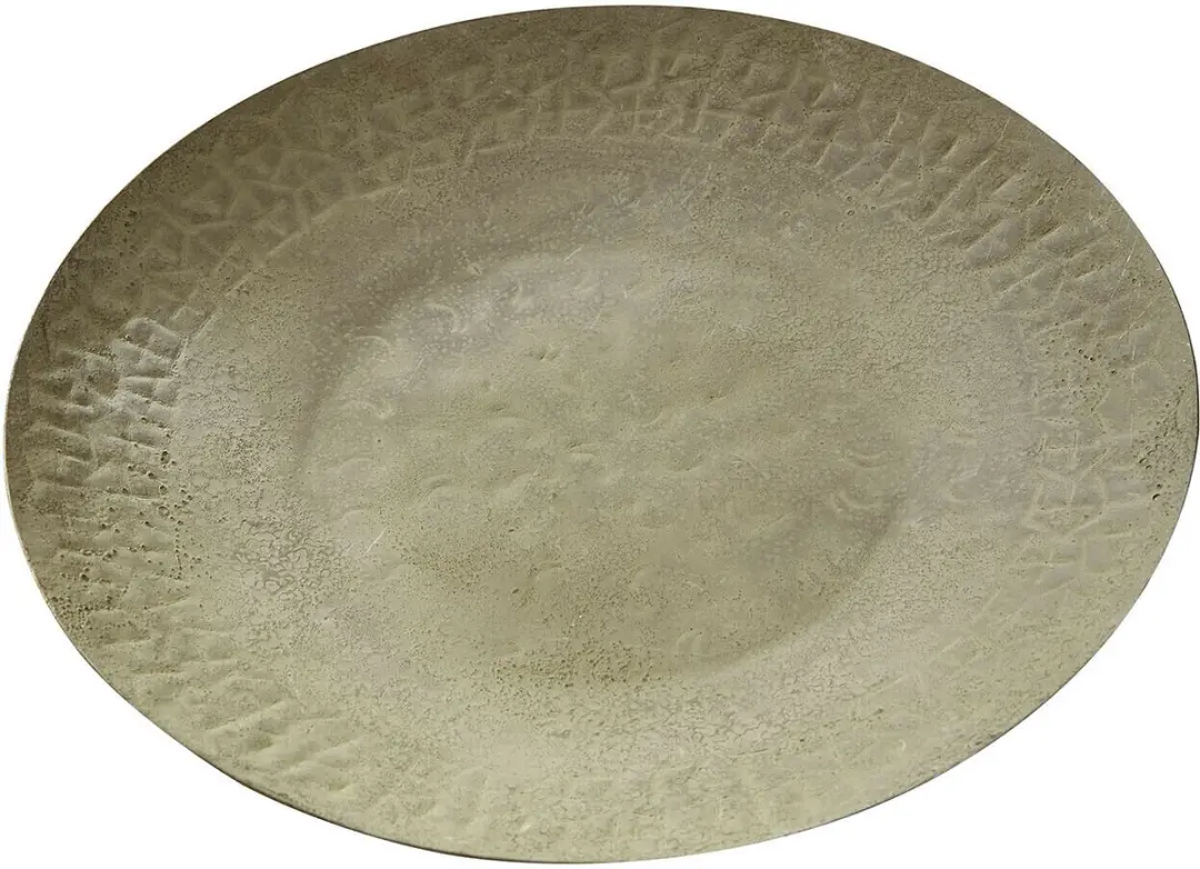 Loberon Nalira Dienblad - 39.5cm - Antiekgroen