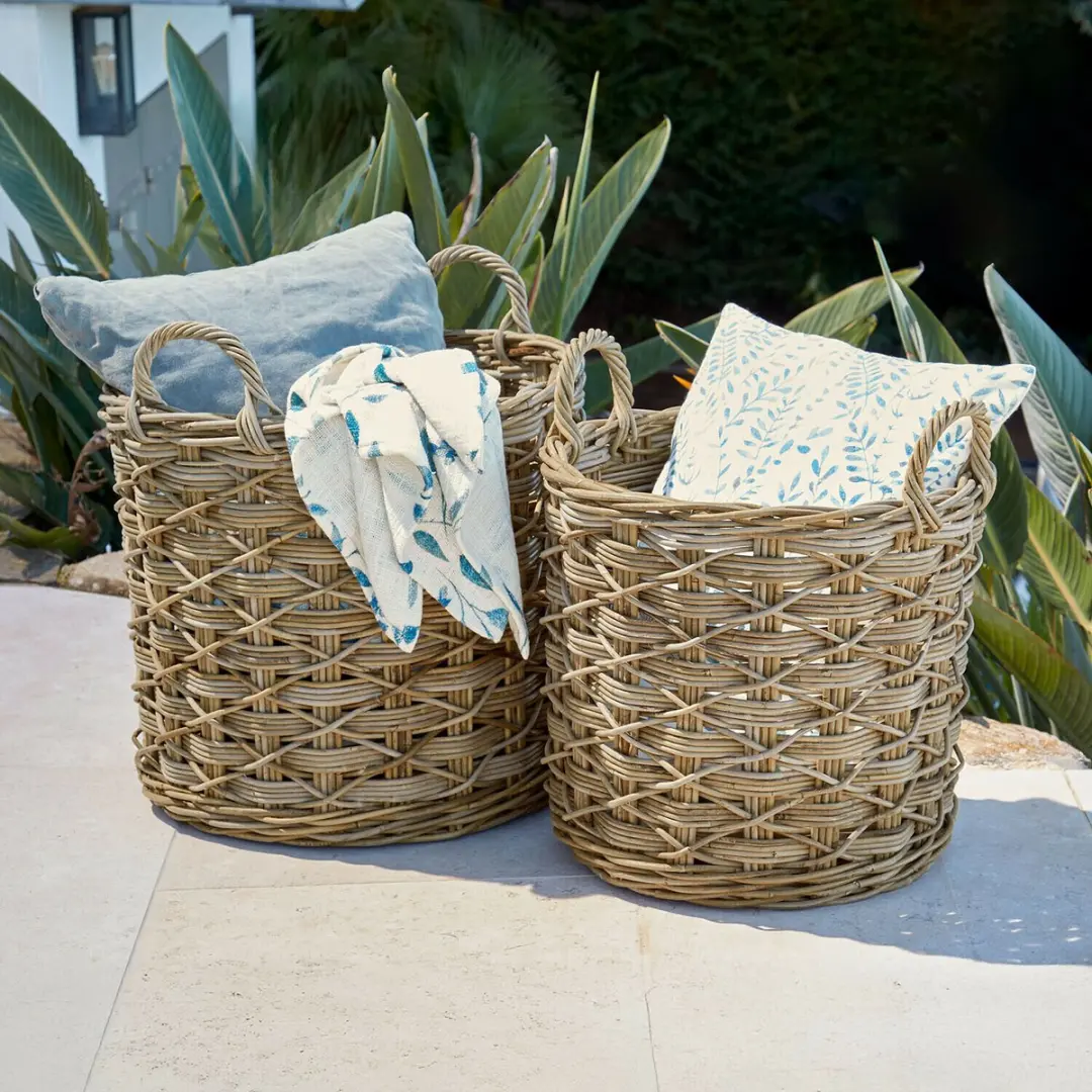 Loberon Mand Set 2 Stuks - Ø50cm - Calvado Bruin