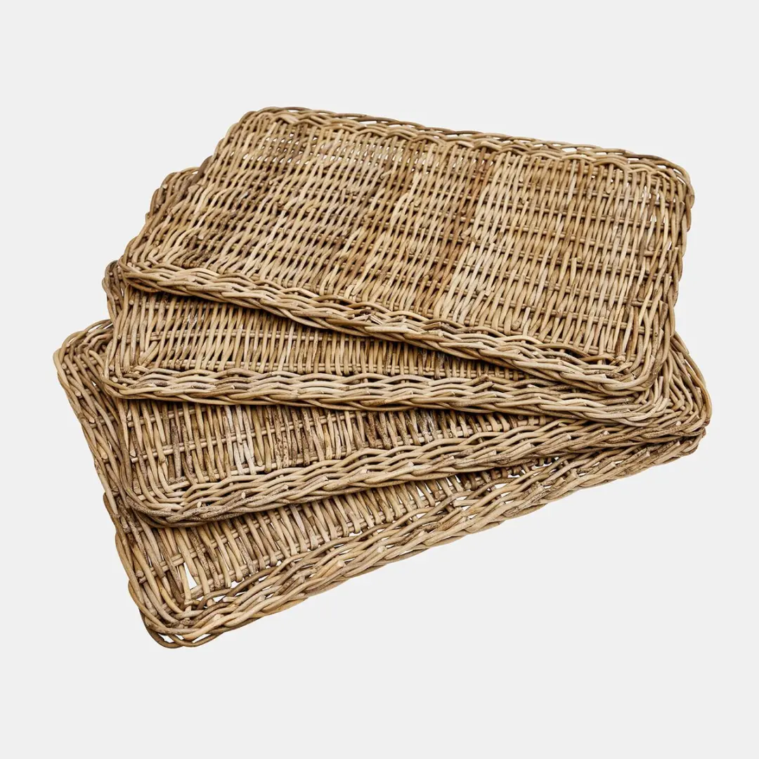 Loberon Mossbury Placemat set - 4 Stuks - Bruin