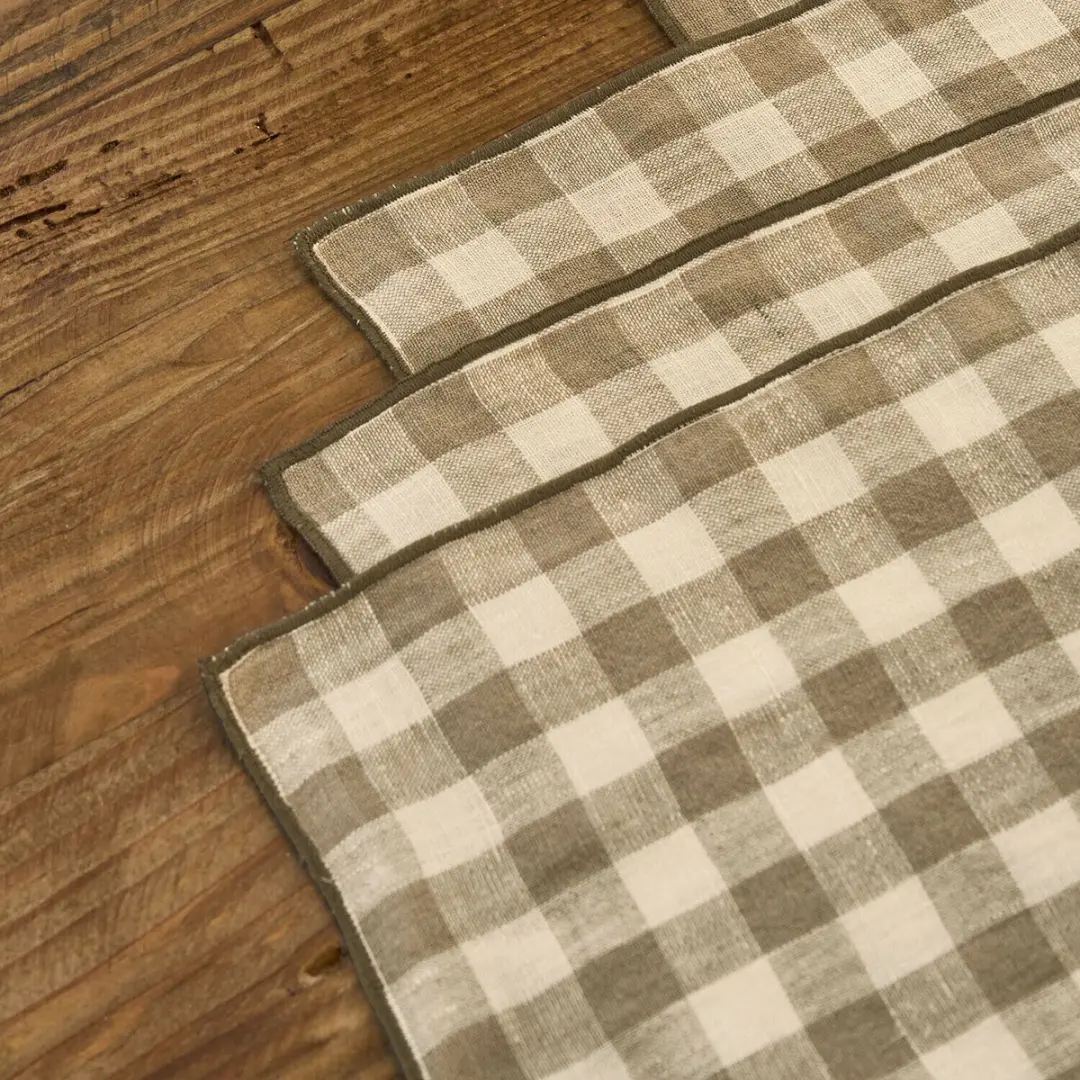 Loberon Placemat Marrowby - 4 Stuks beige/wit