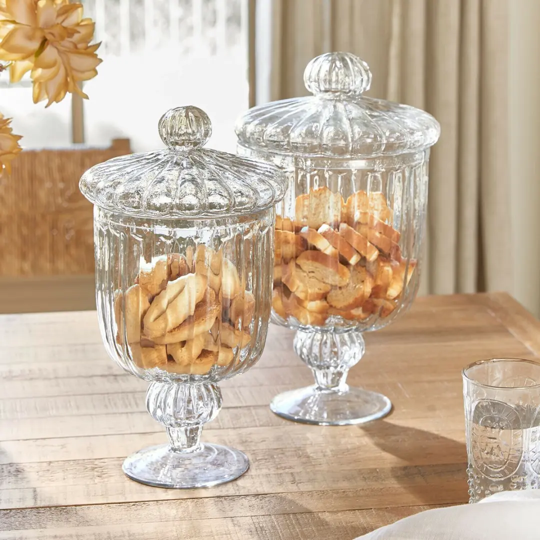Loberon Mélomiane Glazen Pot Set - 2 Stuks