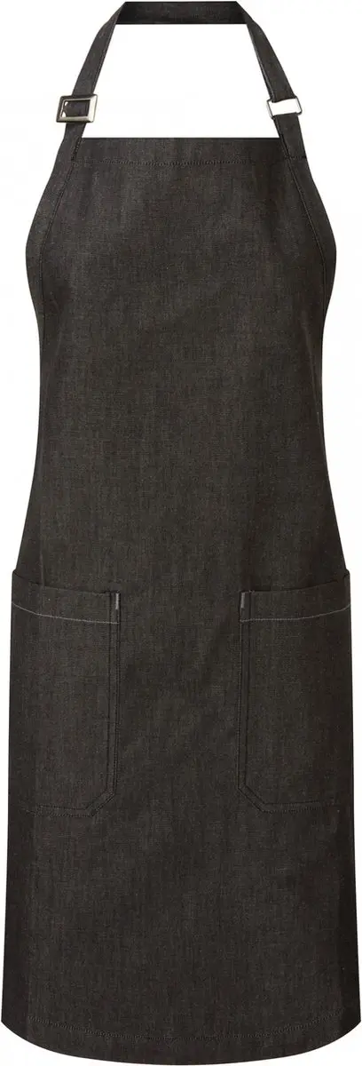Schort/Tuniek/Werkblouse Unisex One Size Premier Black Denim 100% Katoen