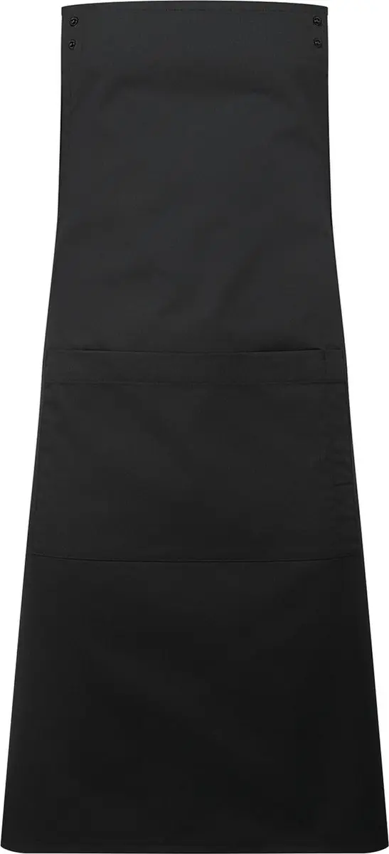 Schort/Tuniek/Werkblouse Unisex One Size Premier Black 65% , 35% Katoen