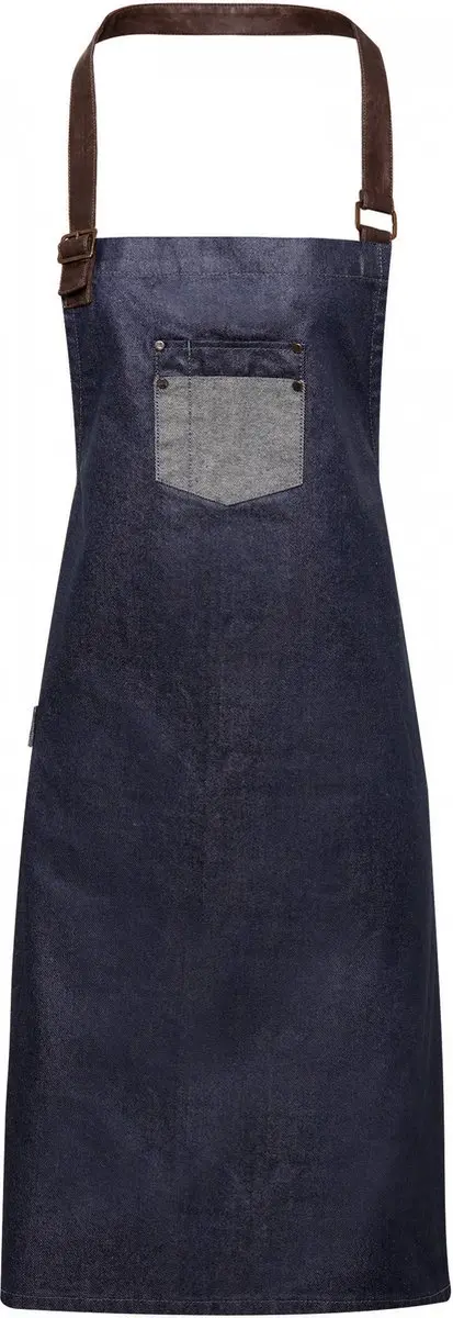 Schort/Tuniek/Werkblouse Unisex One Size Premier Indigo Denim 100% Katoen