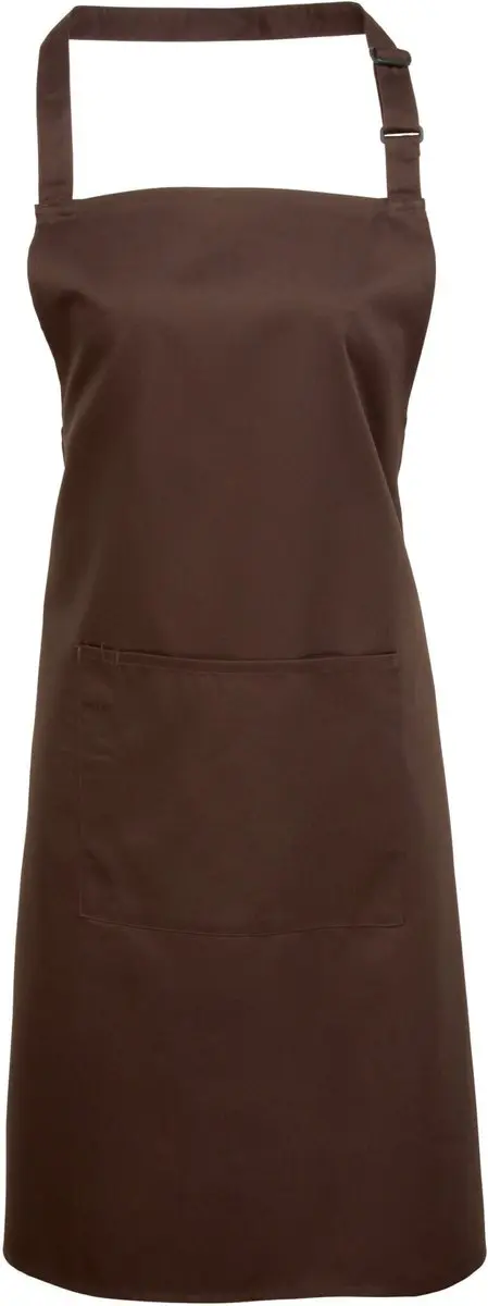 Schort/Tuniek/Werkblouse Unisex One Size Premier Brown 65% Polyester, 35% Katoen