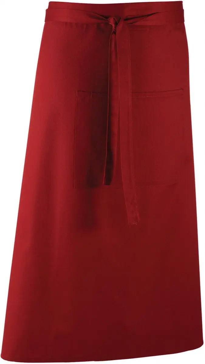 Schort/Tuniek/Werkblouse Unisex One Size Premier Burgundy 65% Polyester, 35% Katoen