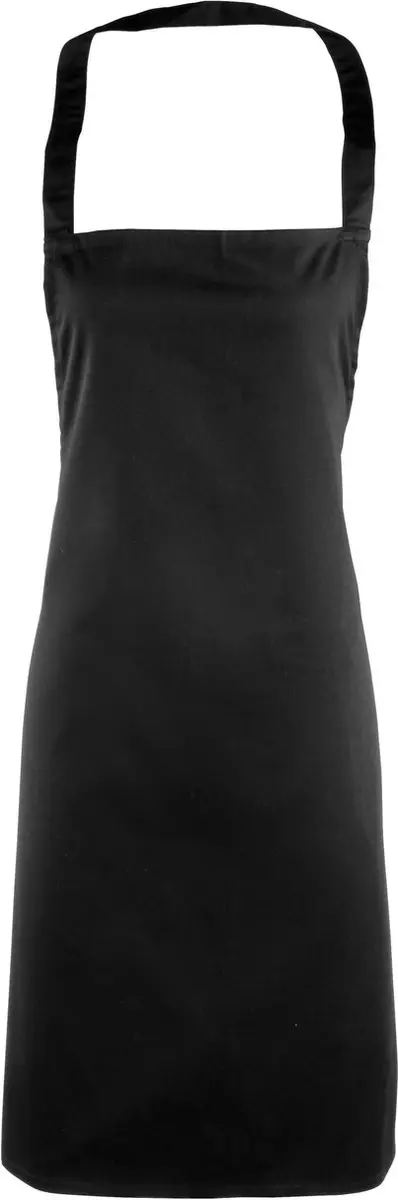 Schort/Tuniek/Werkblouse Unisex One Size Premier Black 80% Polyester, 20% Katoen