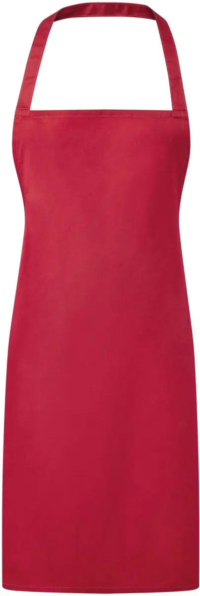 Schort/Tuniek/Werkblouse Unisex One Size Premier Red 80% Polyester, 20% Katoen