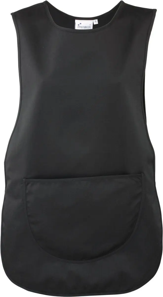 Schort/Tuniek/Werkblouse Unisex L Premier Black 65% Polyester, 35% Katoen