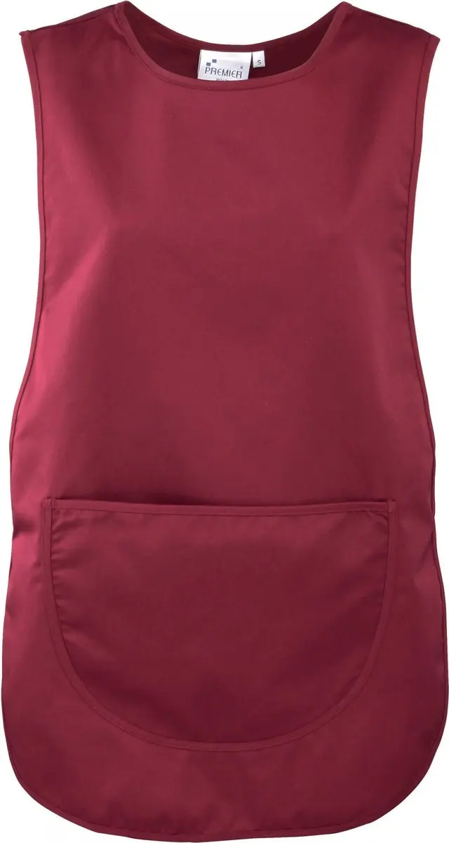 Schort/Tuniek/Werkblouse Unisex L Premier Burgundy 65% Polyester, 35% Katoen