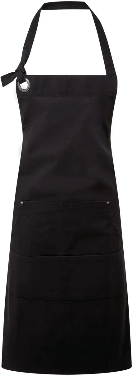 Schort/Tuniek/Werkblouse Unisex One Size Premier Black 100% Katoen