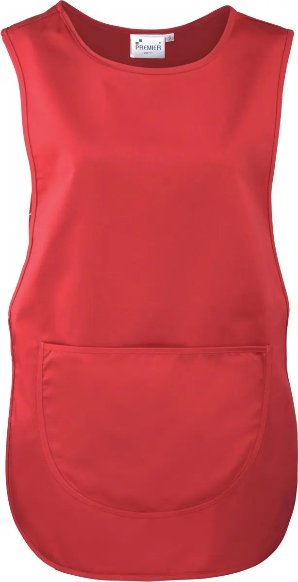 Schort/Tuniek/Werkblouse Unisex L Premier Red 65% Polyester, 35% Katoen