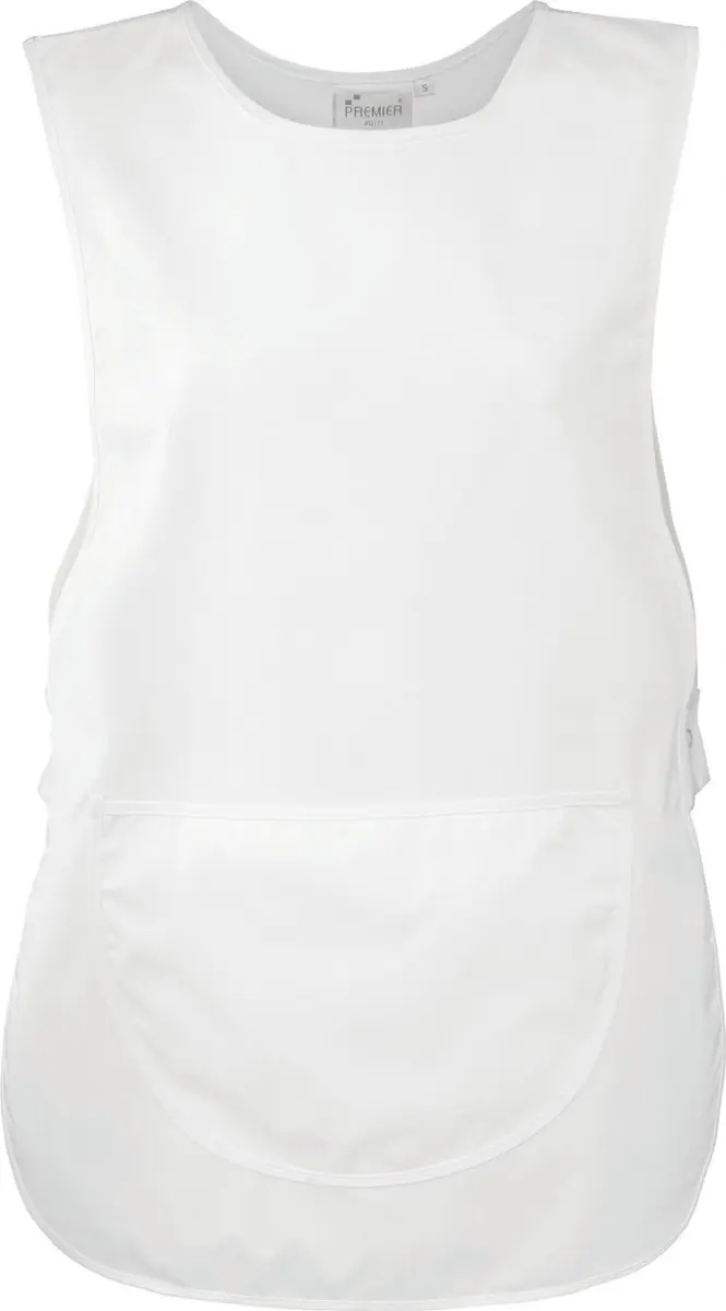 Schort/Tuniek/Werkblouse Unisex L Premier White 65% Polyester, 35% Katoen