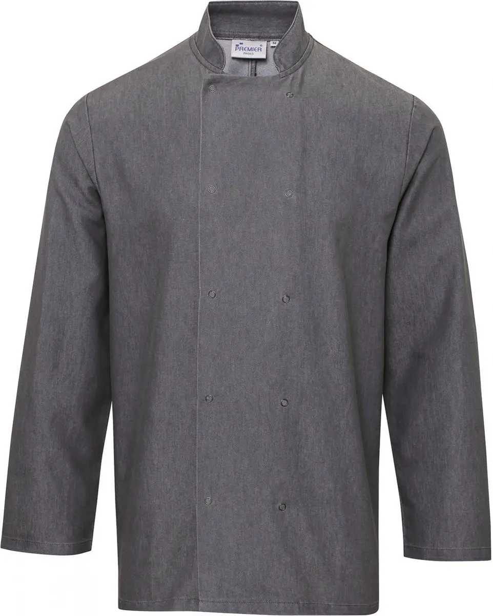 Schort/Tuniek/Werkblouse Unisex L Premier Grey Denim 60% Katoen, 40% Polyester