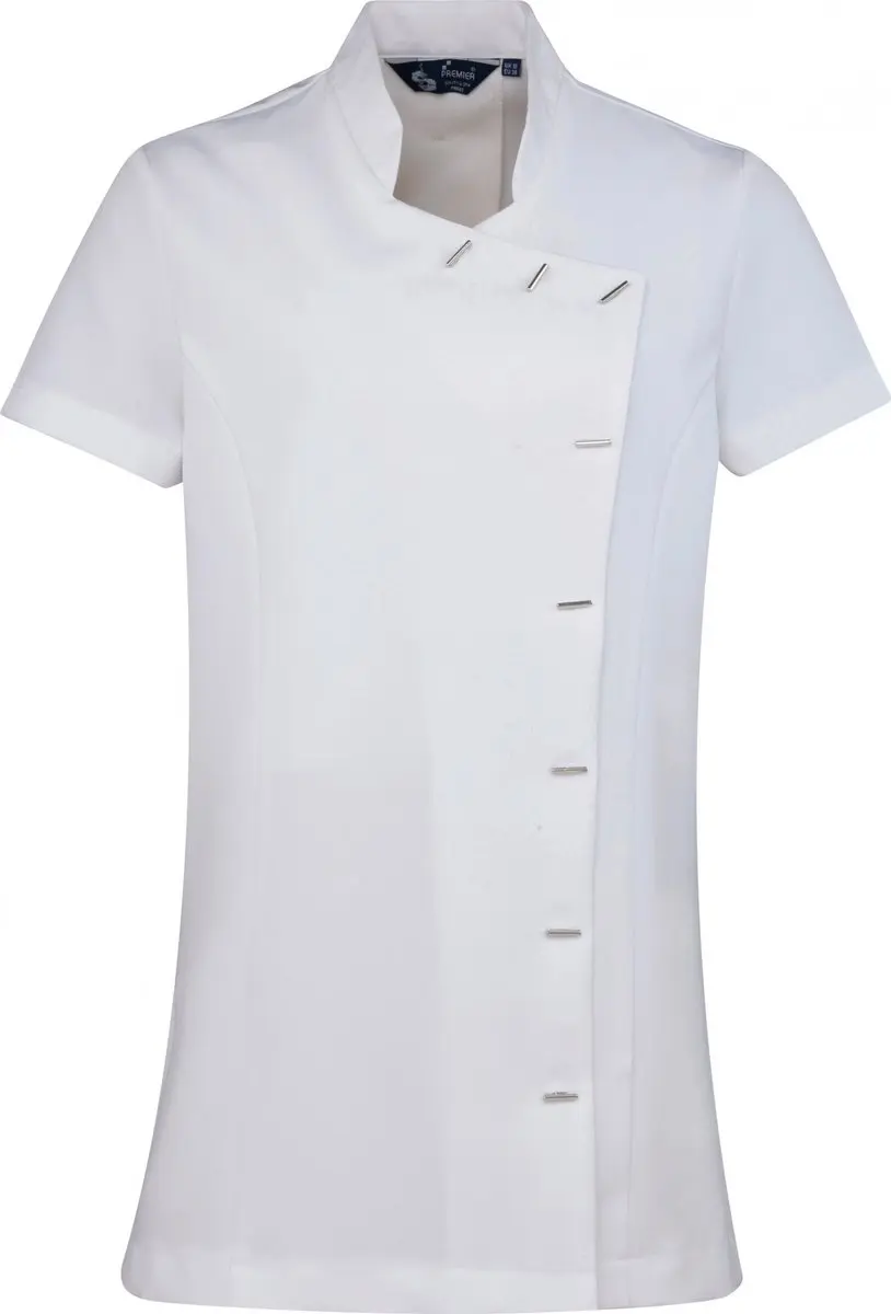 Schort/Tuniek/Werkblouse Dames L (14 UK) Premier White 100% Polyester