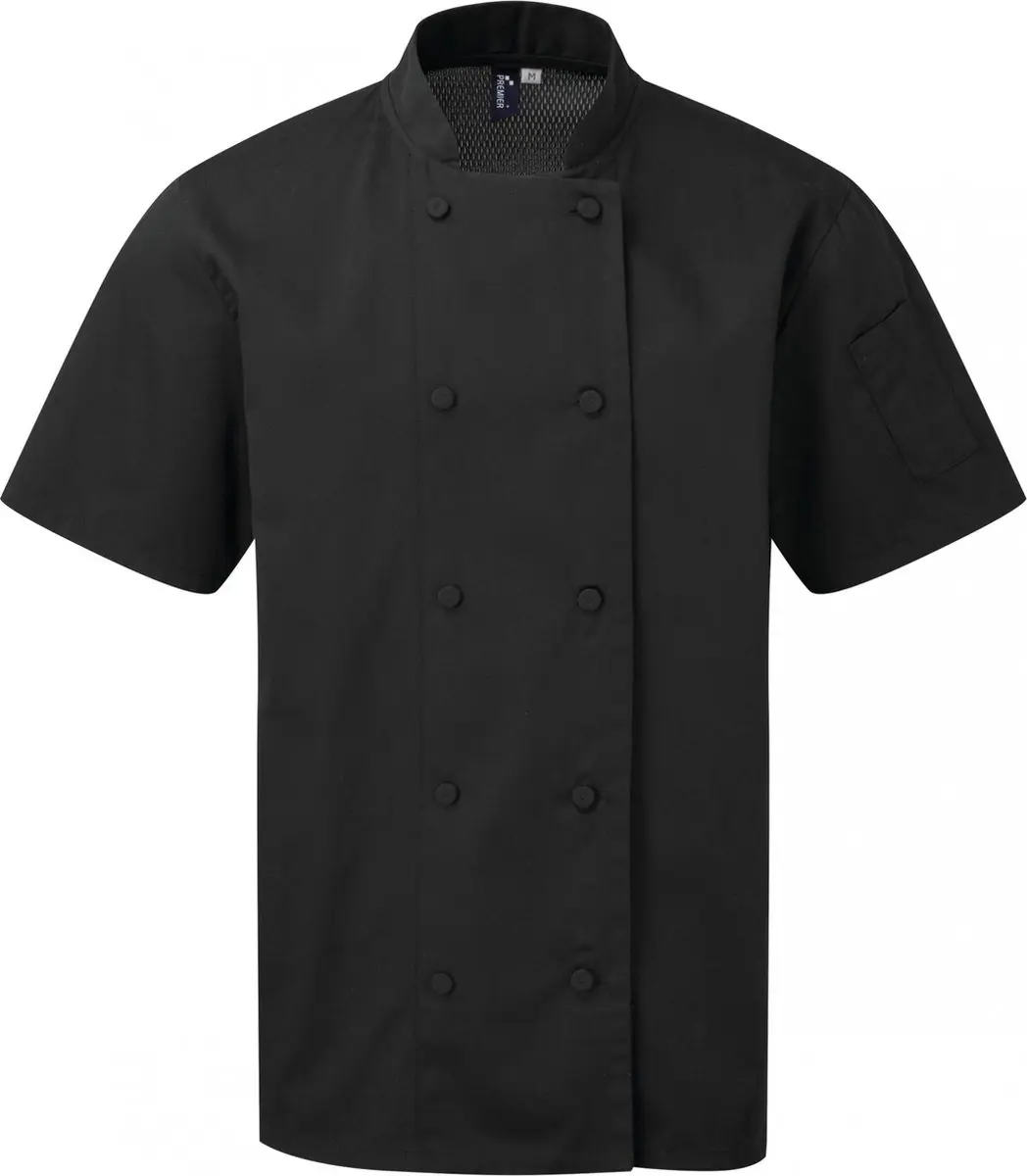 Schort/Tuniek/Werkblouse Unisex XL Premier Lange mouw Black 65% Polyester, 35% K
